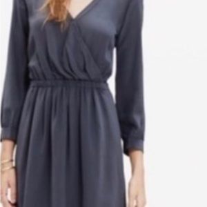 Madewell silk grey dress